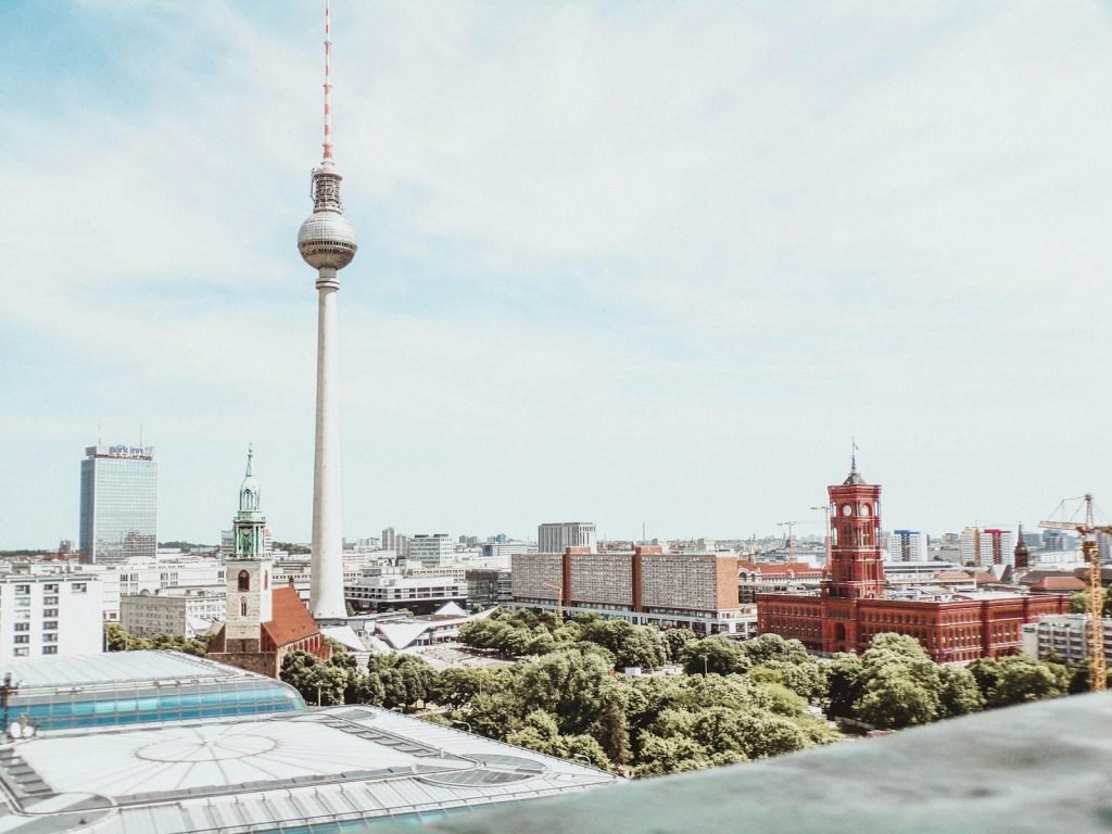 Berlin — the TV tower, St Mary’s Church and the Red Town Hall